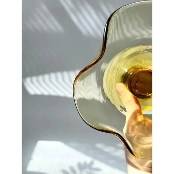 Viking Glass Amber Pedestal Compote Dish - Picture 8 of 10